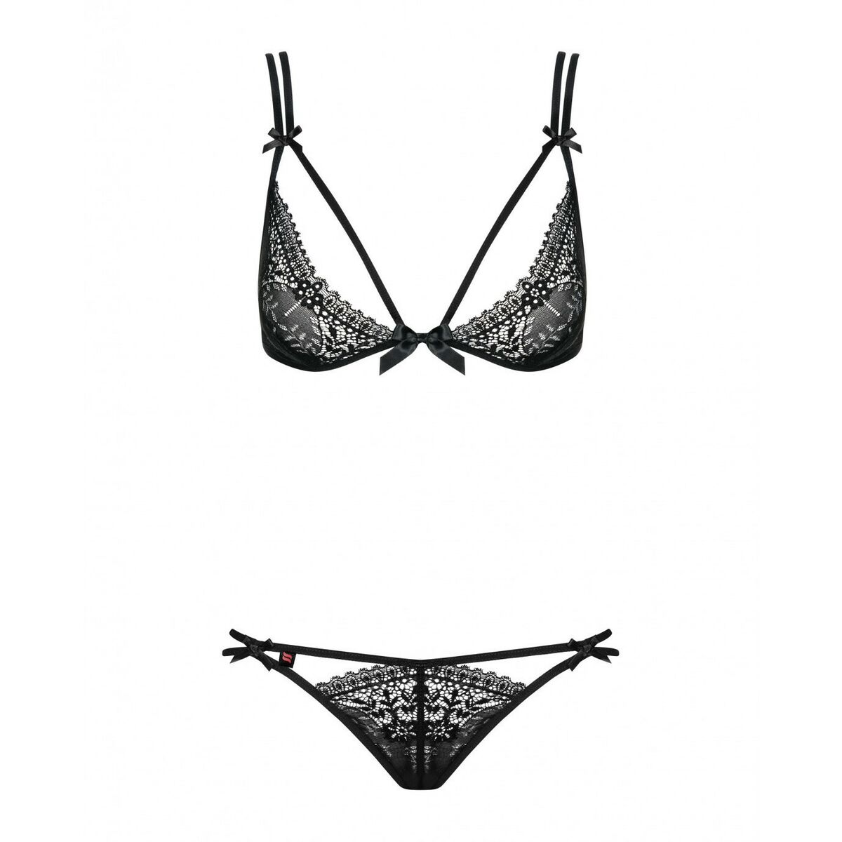 Set di Lingerie Obsessive Intensa set Nero S/M
